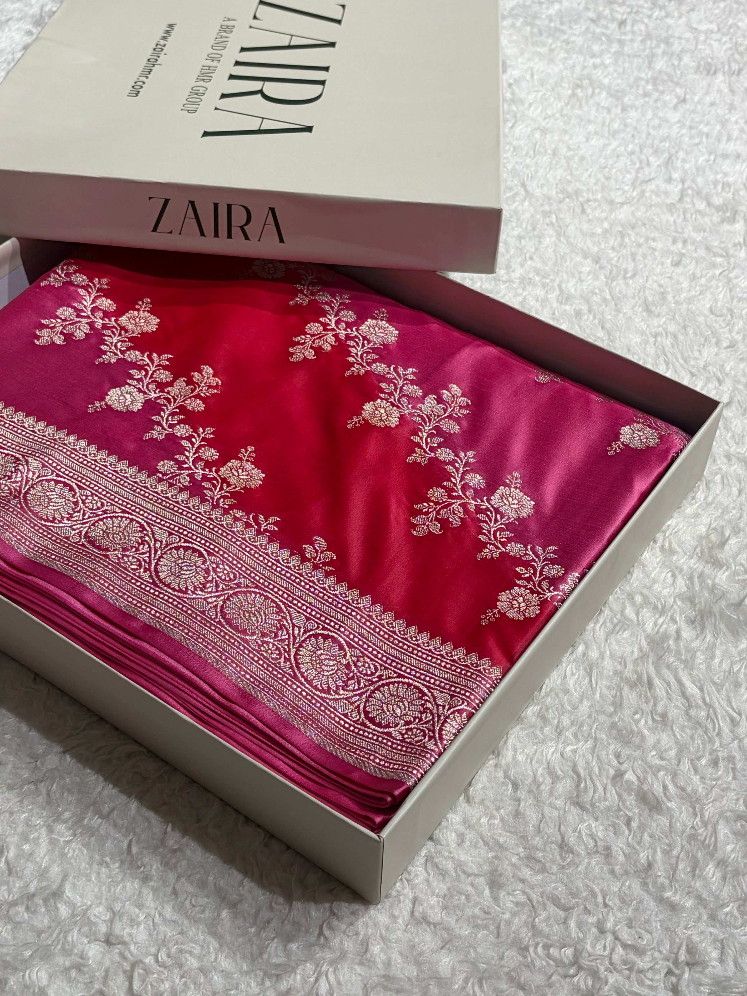 Pink Rangkat Banarasi Cross Mashru Silk Saree MSRK01