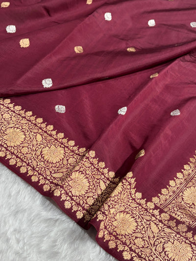 Wine Boota Handwoven Pure Katan Paper Silk RM-33
