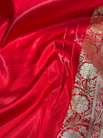 Satin Silk Dot Booti in Red Shades SS08