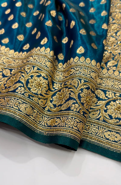 Banarasi Peacock Booti with Swarovski stone work BSS01