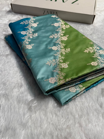 Multicolour Shades Rangkart Mashru Silk Saree MSRK01
