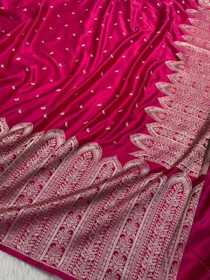 Skirt Border Rani Mashru Silk Saree