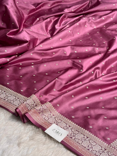 Blush Pink Shades Booti Mashru Silk Saree MCS70