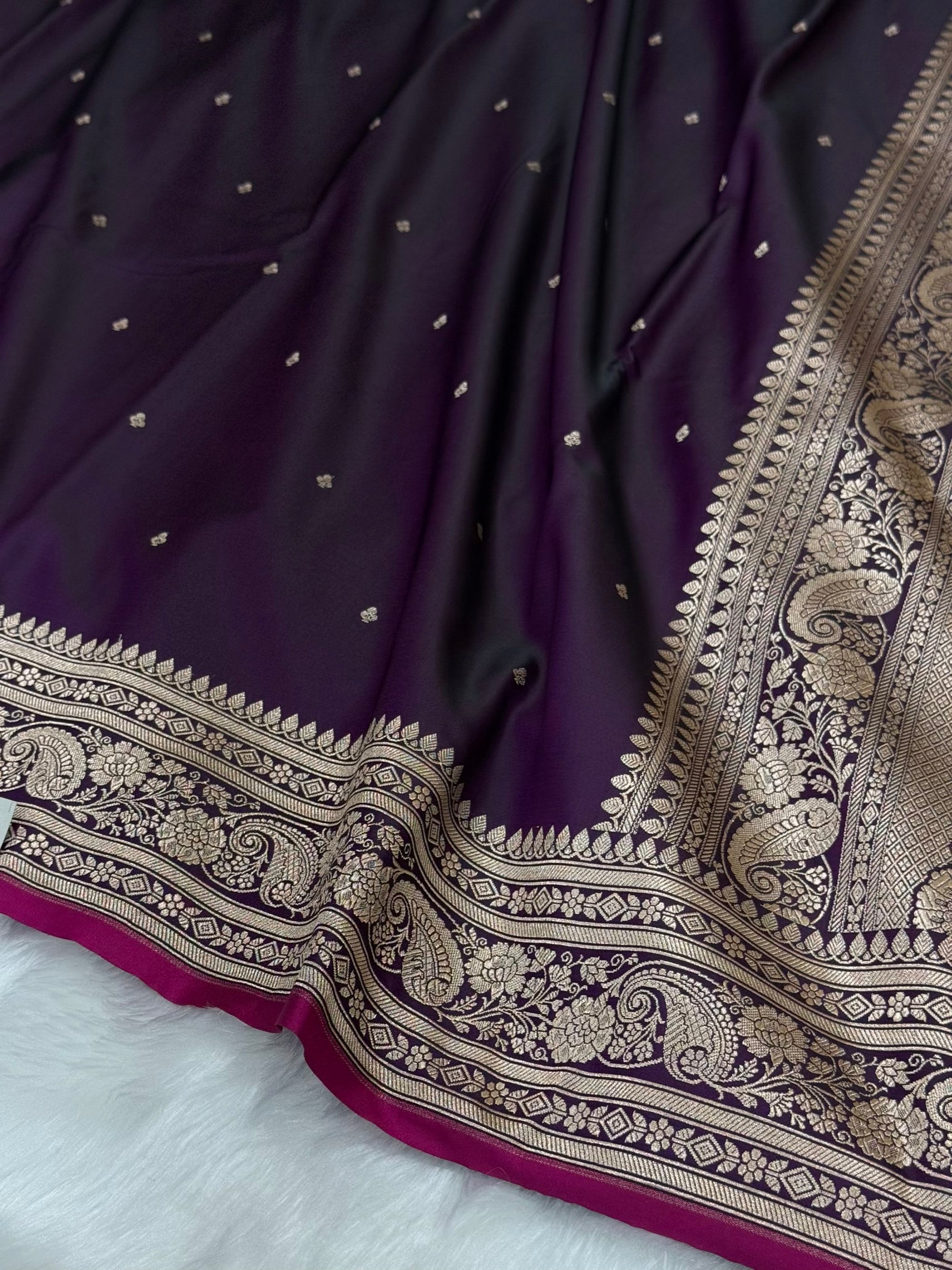 Wine Shades Mashru Silk Saree for Festive Seasons MSM 66