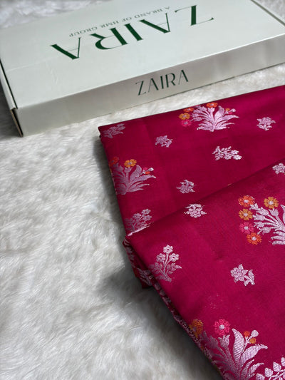 Minakari Pink Shades Pure Chiniya Silk CH-01
