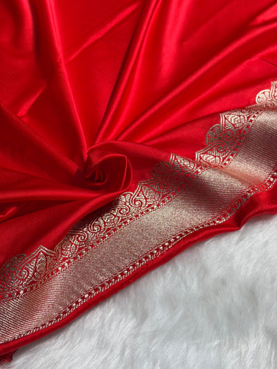 Red Shades Unique Motif Mashru Silk Saree MCS47