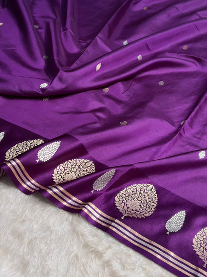 Wine Shades Handwoven Pure Paper Katan Silk RM-64