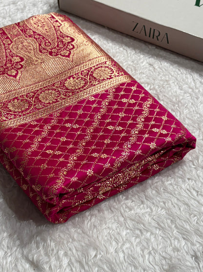 Rani Banarasi Brocade Soft Katan Silk Saree SK44