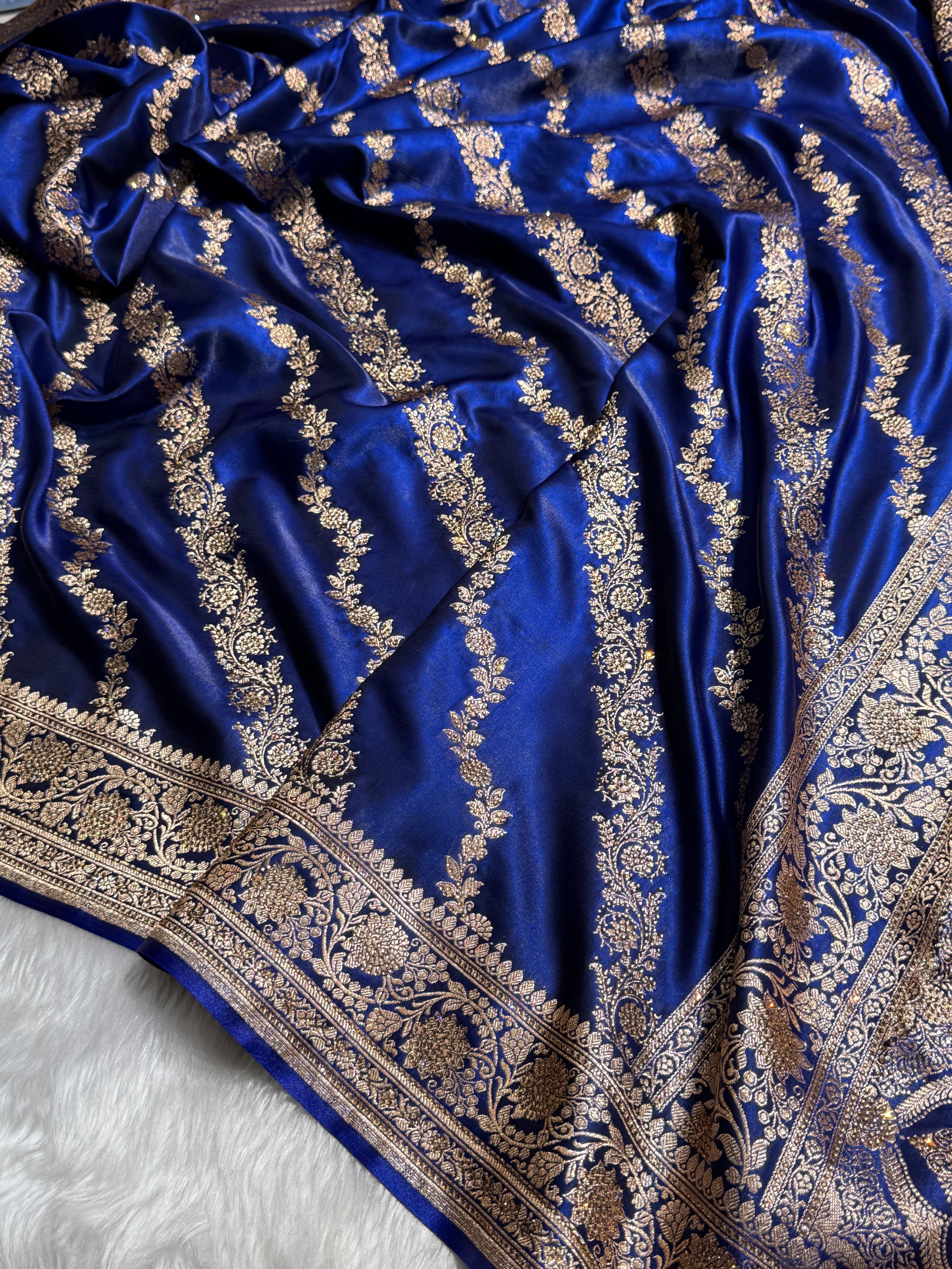 Bridal Royal Blue Cross with Swarovski Stone Work BSS-10