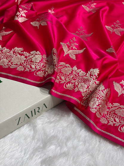 Rani Cross Shades Floral Boota Mashru Silk Saree MSM-67