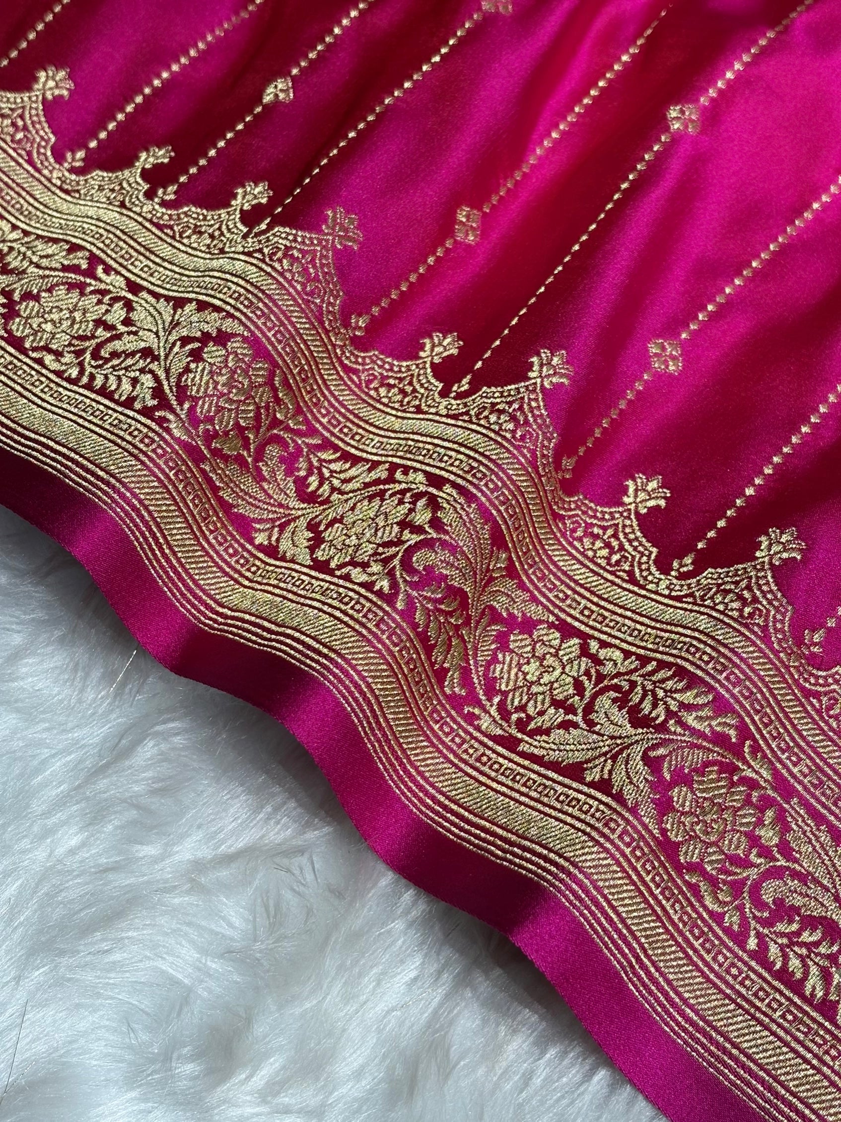 Rani Shades Satin Katan Silk Saree SK63