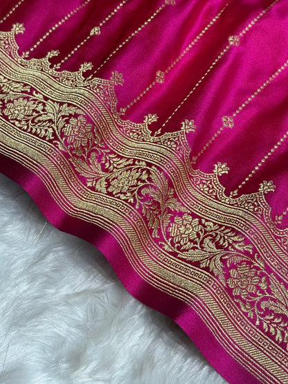 Rani Shades Satin Katan Silk Saree SK63