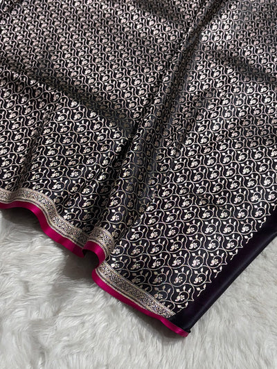 Cross Wine Shade With Booti Pattern Mashru Silk Saree