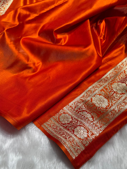Satin Silk Dot Booti in Orange Shades SS08