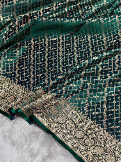 Peacock Banarasi Brocade Soft Katan Silk Saree SKB-01