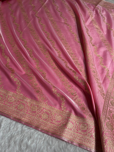 Ultra Light Weight Satin Silk Baby Pink Cross SS10