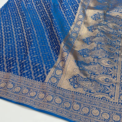 Firozy Banarasi Brocade Soft Katan Silk Saree - SK44