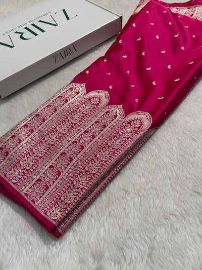 Skirt Border Ruby Rani Mashru Silk Saree MCS13
