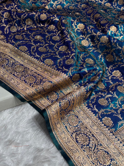 Banarasi Bridal Peacock Jaal with Swarovski Stone BSS13 (E)