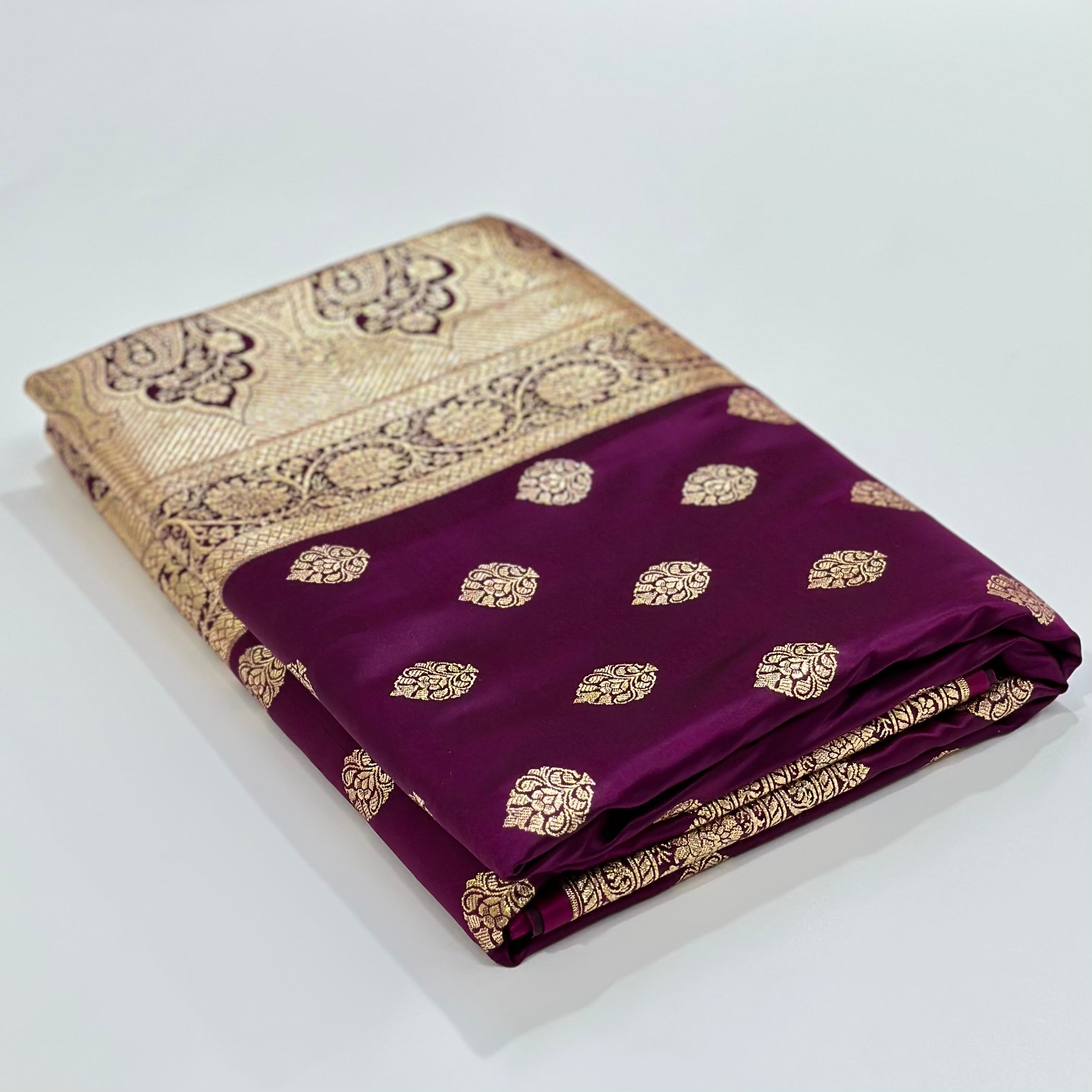 Katan Silk Saree In wine Shades