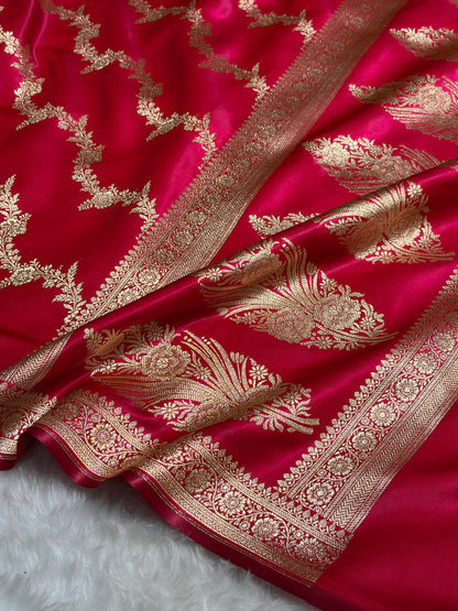 Cross Rani Shades Banarasi Satin Silk Saree SS35