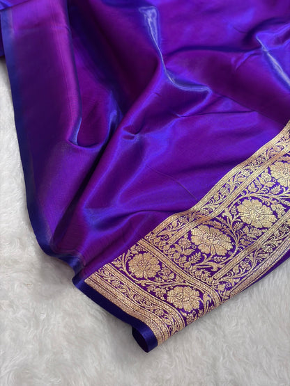 Satin Silk Dot Booti in Purple Shades SS08