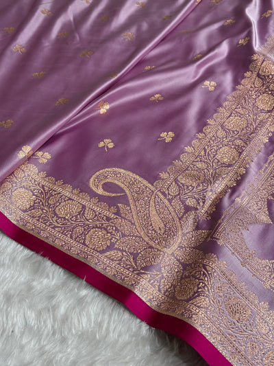 Banarasi Lavender Booti Katan Silk Saree SK09