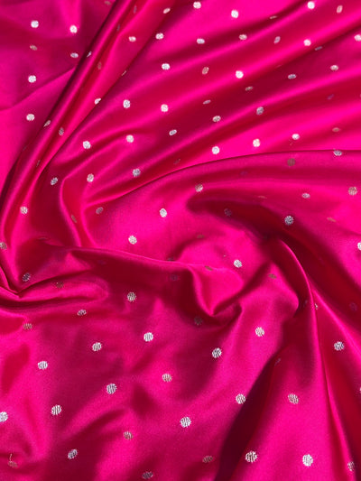 Pink Floral Boota With Floral Border Mashru Silk Saree MSM 78
