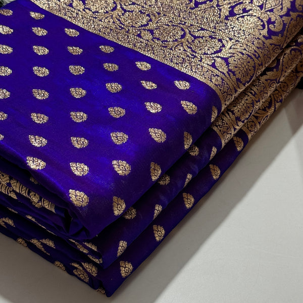 Satin silk booti in Purple Shades SS01