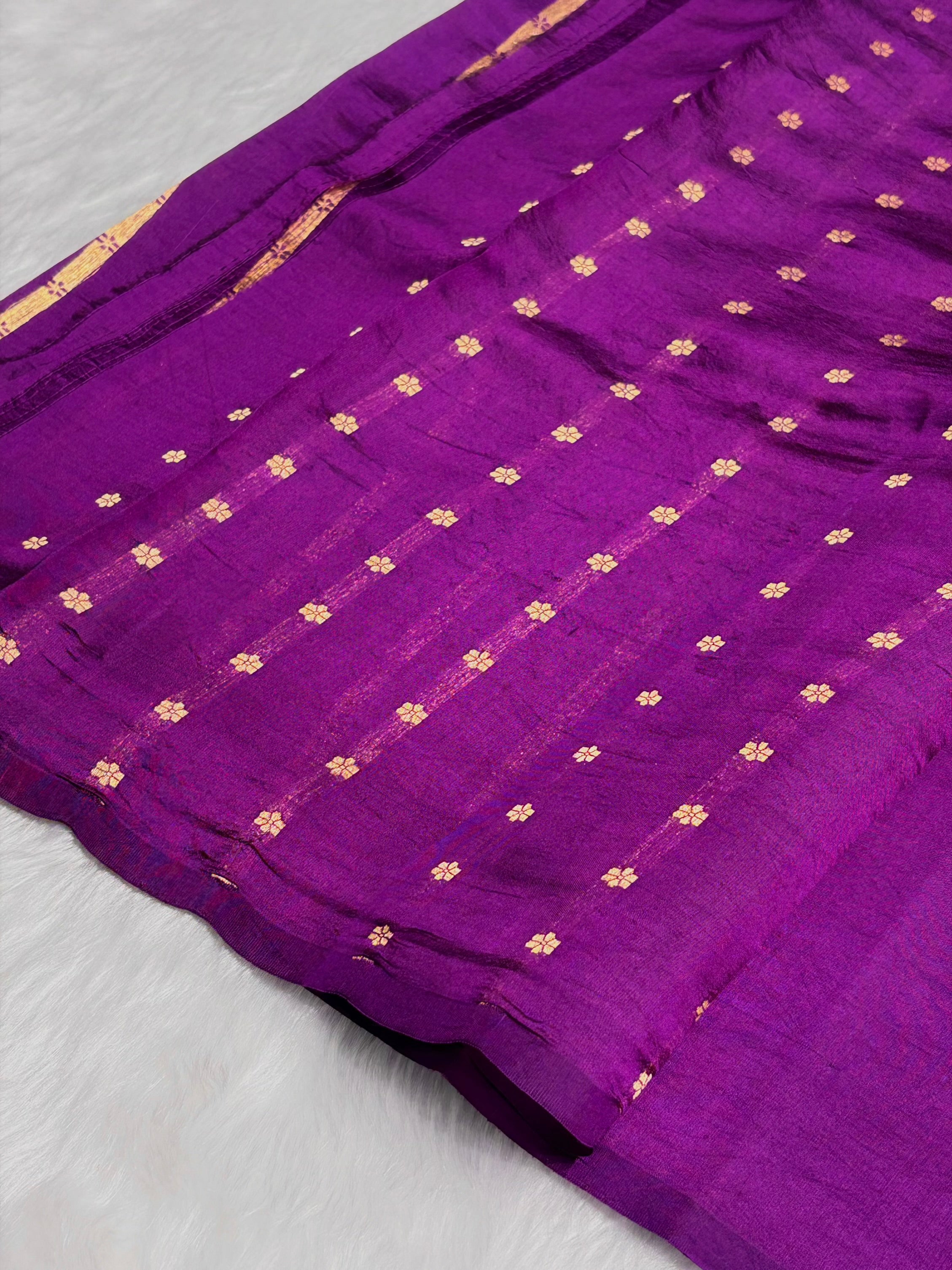 Wine Shades Meena Boota Handwoven Raw Mango Silk RM-35