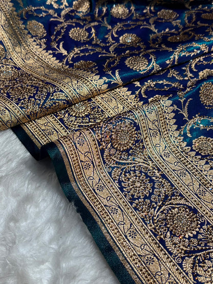 Banarasi Bridal Peacock Jaal with Swarovski Stone BSS13 (E)