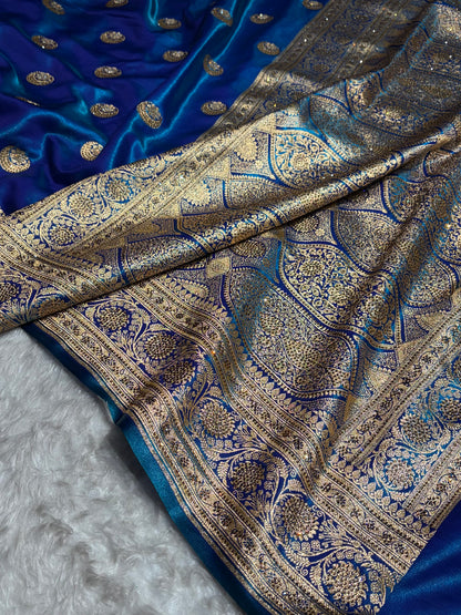 Chand Tara Peacock Boota With Traditional Banarasi Swarovski Work BSS04 (R)