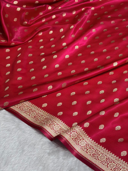 Cross Rani Shades Banarasi Satin Silk Saree SS36