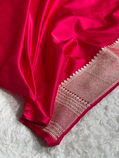 Banarasi Rani Shades Brocade Mashru Silk Saree MS85