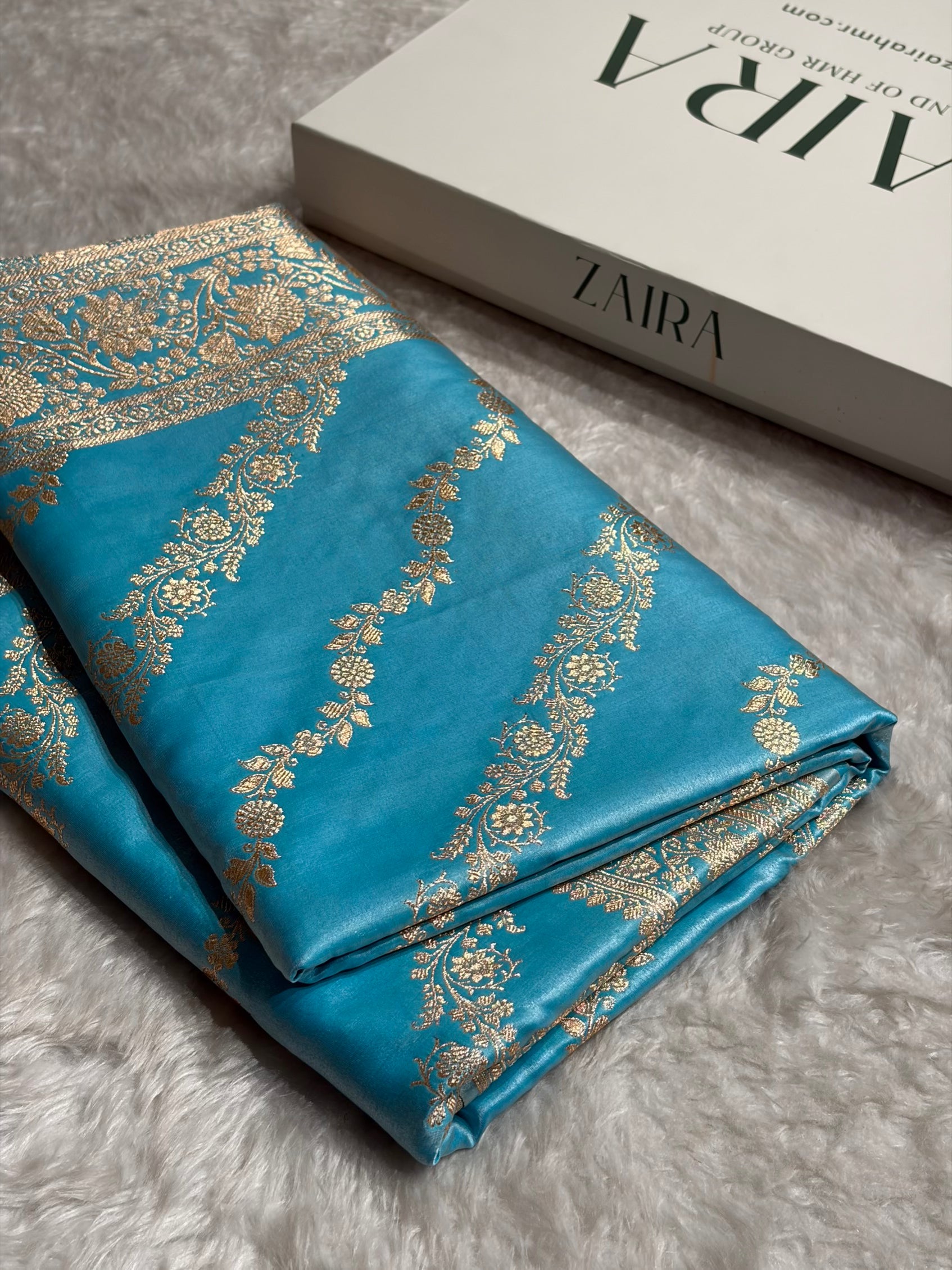 Ultra Light Weight Satin Silk Pastel Blue Cross SS10