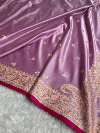 Banarasi Lavender Booti Katan Silk Saree SK09