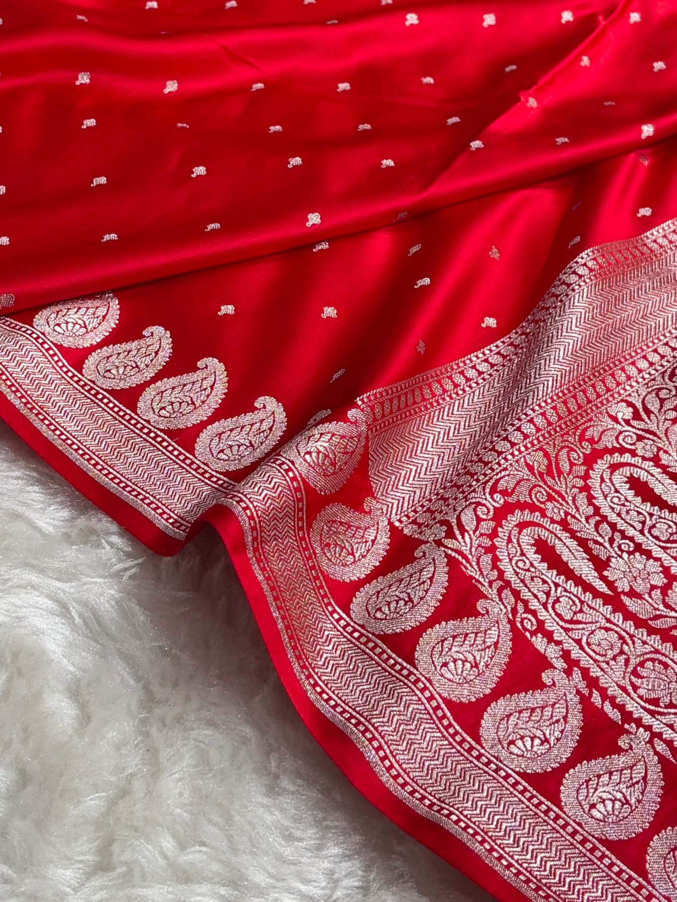 Red Mashru Silk Saree for Festive Seasons MSM-02