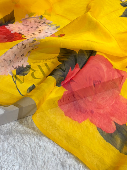 Organza with Pastel Multicolor Florals r POP21
