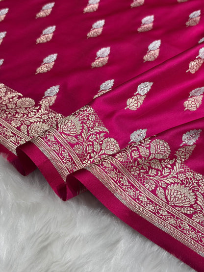 Rani Shades Floral Booti Mashru Silk Saree MSM-69