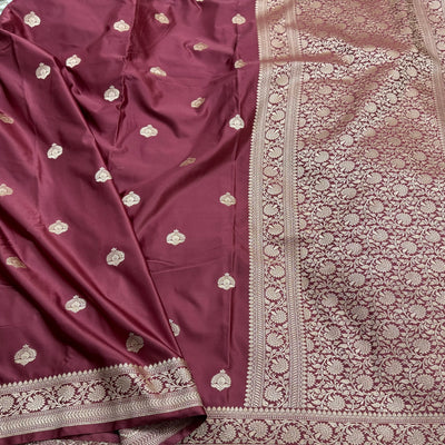 Copper Tone Motif Mashru Silk Saree