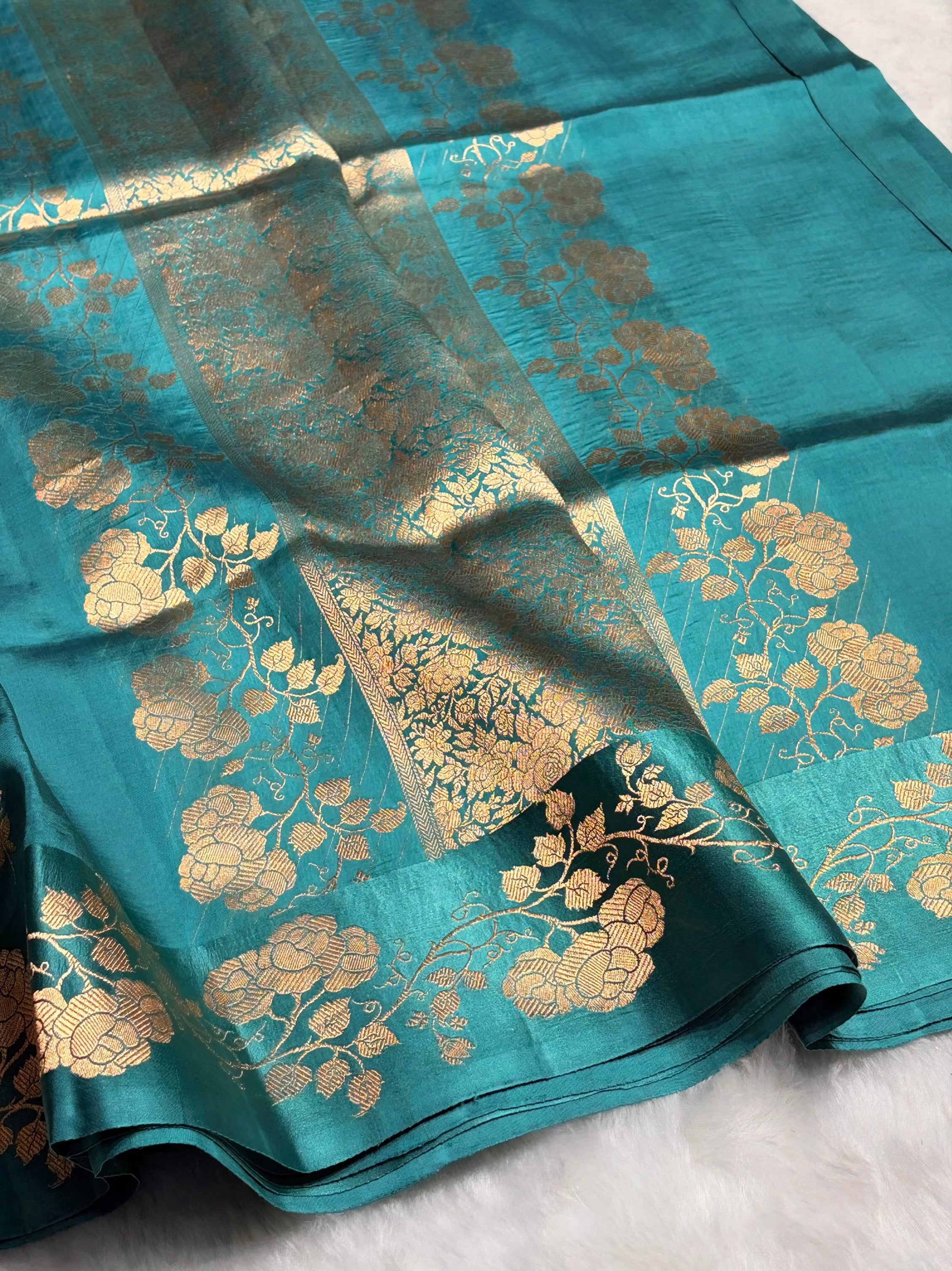 Rama Shades Meena Boota Handwoven Raw Mango Silk RM-26