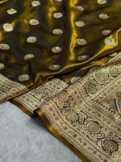 Chand Tara Mehendi Boota With Traditional Banarasi Swarovski Work BSS04 (R)