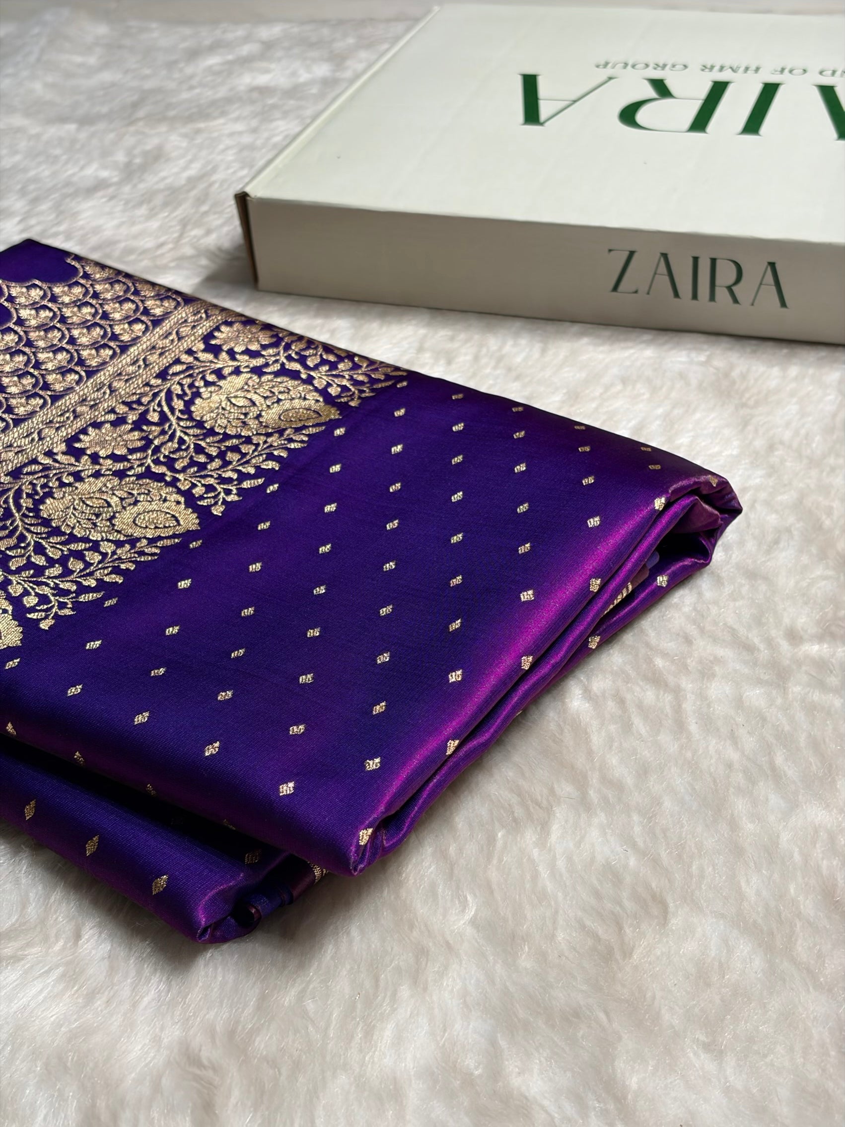Ultra Light Weight Satin Silk Boota in Magentic Wine Shades SS31