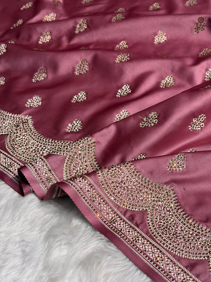 Rani Scallop Mashru Silk with Swarovski work BMS02