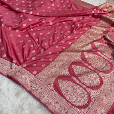Blush Baby Pink Shade Mashru Silk Boota MCS17