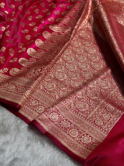 Rani Shades Banarasi Satin Silk Saree SS34