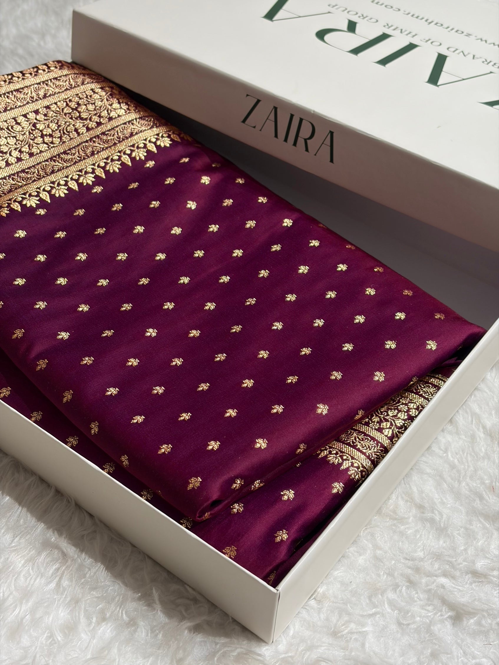 Banarasi Satin Katan Saree in Cross Garnet Shades SK88