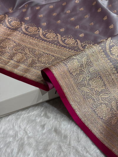 Banarasi Grape Booti Katan Silk Saree SK08