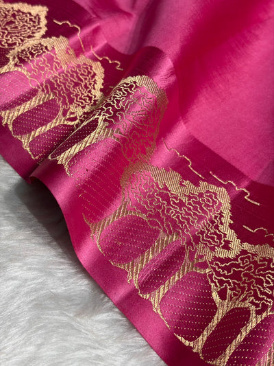 Gajri Shades Handwoven Pure Paper Silk RM-63