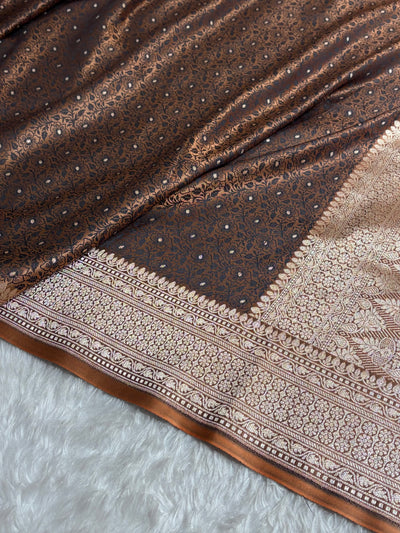 Brown Shades Tanchoi Motif Mashru Silk Saree MST-16